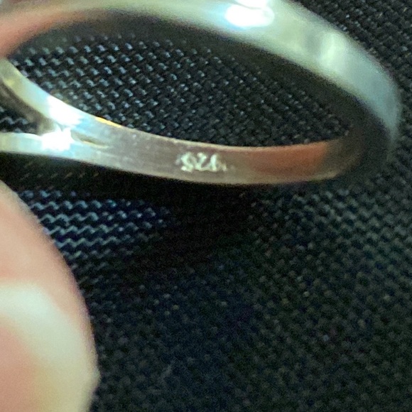 Peridot Double Stone Sterling Silver Ring size 7 - Picture 6 of 6